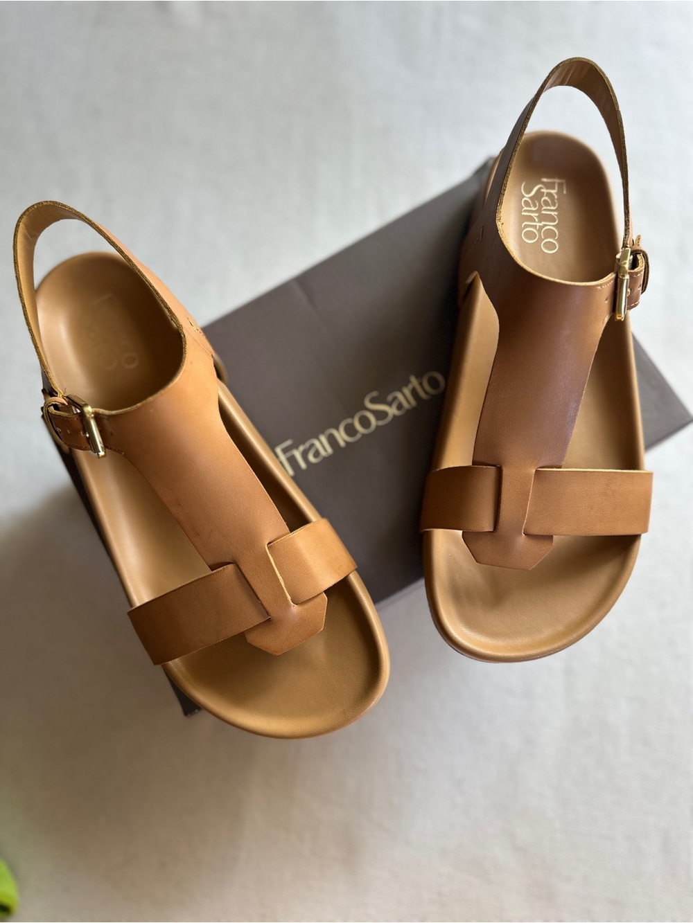 Franco Sarto Bellamy Strappy Sandals Tan | 9.5   NIB